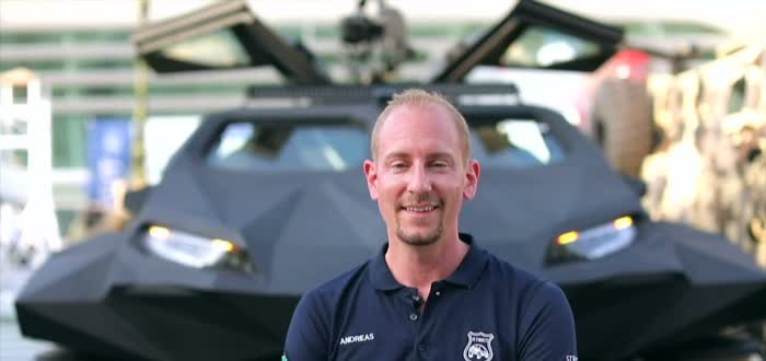 Andreas Rex speaking at IDEX